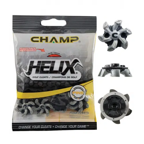Champ Helix Golf Cleats PINS | Silver/Black - Image 4
