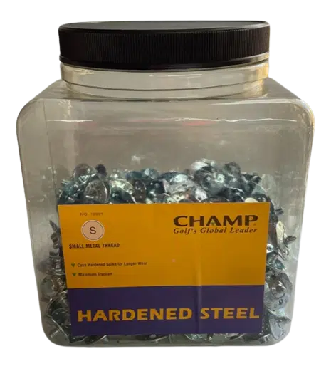 Champ Steel Ceramic Tip Golf Spikes 6mm Small Metal Thread Bulk Bowl (500)