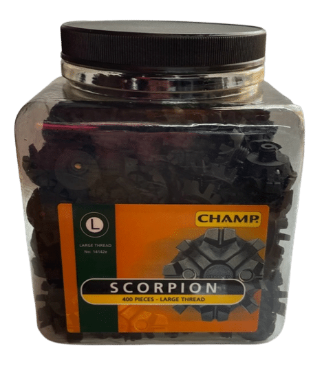 Champ Scorpion Golf Cleats 9mm Large Plastic Thread Bulk Bowl (400)