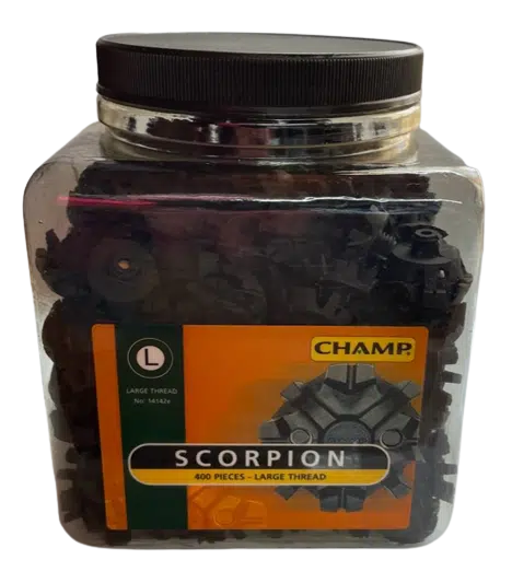 Champ Scorpion Golf Cleats 9mm Large Plastic Thread Bulk Bowl (400)