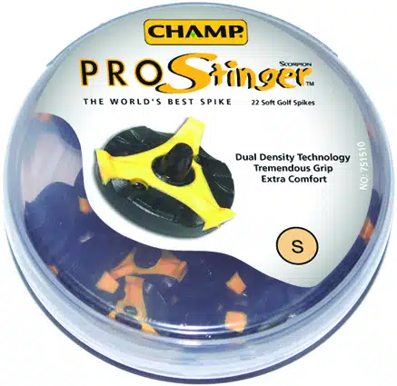Champ ProStinger Golf Cleats Small Metal Thread 6mm | Yellow/Black - Image 2